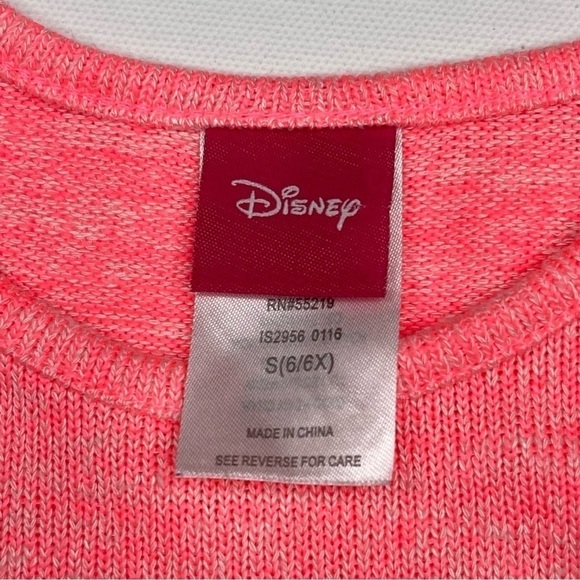 Disney Tank Top Sweater Pink Neon Minnie Mouse Bow Play School Summer Beach 6 6X - Picture 5 of 7
